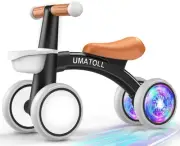 Colorful Lighting Baby Balance Bike Toys for 1 Year Old Boys Gifts, Adjustabl...
