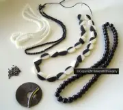 Artistry with Beads DIY necklace bead stringing kit onyx shell glass awb001
