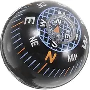 Mini Compass Durable Black Plastic Ball Compass for Car Dashboard Adults Portable Spherical Design for Hiking Camping Motorcycle Navigation