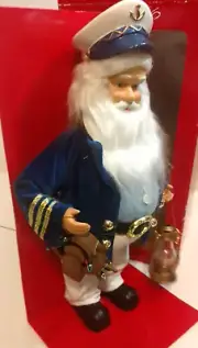 LORD & TAYLOR 12" SANTA CLAUSE BOAT CAPTAIN SAILOR 2009 NEW IN BOX VERY RARE