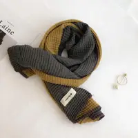 在飛比找ETMall東森購物網優惠-韓式雙面拼色柔軟棉麻冬季女絲巾