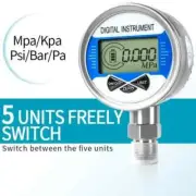 Digital Pressure Gauge SS304 LCD Manometer 0-100Mpa 100mm Dial M20*1.5 Thread