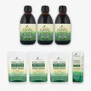 Fulvic Humic Acid The Natural Edge Liquid, Foot Soak & Skin Spray - Multi Minerals Trace Elements Amino Acids High Potency Detox Immune Support Gut Health 100% Pure Bundle - BEST VALUE