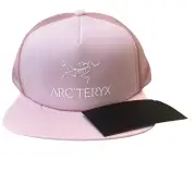 Arc’teryx Logo Trucker Flat Hat Cap Snapback Mesh Logo Bliss Dusty Pink