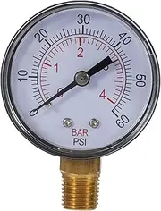 Alasum 1 Set Practical Pool Pressure Gauge for Home and Park Lightweight Spa Water Pressure Gauge Easy to Use and Read Reliable Aquarium Instrument