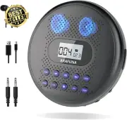 Portable CD Player Walkman w/ Speakers Rechargeable Anti-Skip USB AUX Headphones
