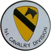 First Cavalry Division Golf Ball Marker with USA (Round) Hat Clip