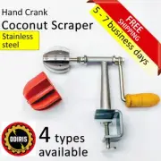 Hand Crank Coconut Scraper - Odiris Stainless Steel Grater, Table Clamp, Manual