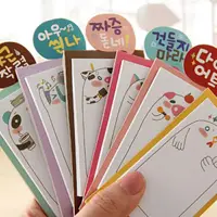 在飛比找蝦皮購物優惠-❤️酷樂網❤️韓國創意文具可站立便簽.便利貼.萌物家族留言便