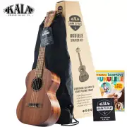Kala Learn To Play Mahogany Tenor Ukulele Starter Pack + Bag, Lesson Book