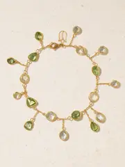 [Pippa Small] Pippa Small - Irrawaddy 18-karat Gold, Aquamarine And Peridot Bracelet - One size One size Gold