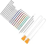 ARTIBETTER Hand Sewing Needles Set Large Eye Bent Needles for Yarn for Tapestry Crochet Storage Bottle Included