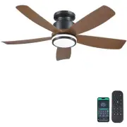 Ceiling Fans with Lights and Remote/APP Control, 41 inch Low Profile Flush Mo...