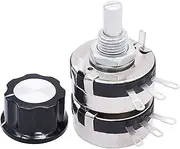 TWTADE /WTH118-2W 10K ohm Dual Gang Potentiometer Carbon Linear Variable Turn Rotary Potentiometer + A03 knob