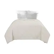 Natural King 100% Cotton 300 Thread Count Machine Washable Down Alternative C...