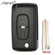 FOR Peugeot 4007 ET 4008 Citroen C-Crosser C4 Aircross 2 Button Flip Remote Key Case Shell Fob MIT-11R Blade CE1731