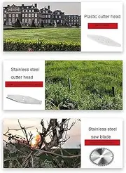FREEZYMAN Cordless Trimmer and Trimmer Lightweight Retractable Lawn Mower, Cutting Width 3 cm, 42TV Battery, Charger, Rechargeable Lithium Battery Lawn Mower, Small Household Lawn Mower