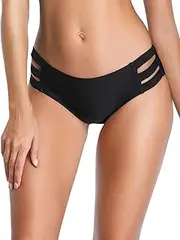 [RELLECIGA] Women's Strappy Bikini Bottom Full Coverage Swim Briefs
