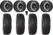 Valor V06 Bdlk 15" Wheels SB 35" RC500S Sticky Tires RZR Turbo R & Pro R