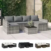Outdoor Lounge Set 2 Piece Sectional Sofa Set with Cushions Poly Rattan vidaXL