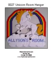 Unicorn and Rainbows Personalized Door Hanger-Plastic Canvas Pattern or Kit