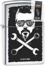 Zippo 29056 gas monkey garage high polish chrome discovery Lighter + FLINT PACK