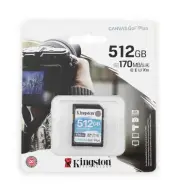 Kingston Canvas Go Plus 512GB C10 U3 V30 170MB Memory Card SDXC UHS-I SDG3/512GB