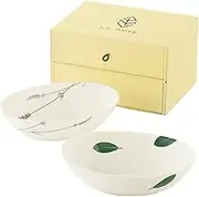 Yamaka Shoten LA AMYS AM20-TS30 Tojour Curry Dish, Pasta Plate, Pair, Oval Bowl, Oval Plate, Approx. 8.3 x 2.4 inches (21 x 6 cm), Salad Bowl, Deep Plate, Dishwasher Safe, Women's, Gift, Made in Japan