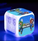 Super Mario Bros Night Light Digital Alarm Clock Movie Desk Bedroom Kids Lamp