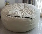 WUTTLE Bean Bag Inner Liner (No Filler), 6-7ft for Bean Bag Chair Couch Seat Lazy Sofa, High Capacity Replacement With Zipper (Size: D180H90CM)