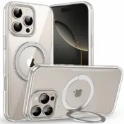 Tough On iPhone 16 Pro Max Case 360° Rotate Stand With MagSafe Clear