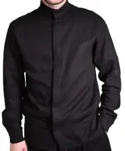 Ethnic Georgian Shirt Akhalukhi Chokha Inside Wear Traditional plain Shirt Black