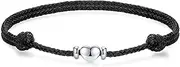 [J.Endéar] Heart Anklets for Women Girls Sterling Silver, Personalised Handmade Anklets Bracelet 32cm Adjustable Love Friendship Gift