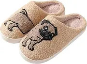 [Tuxuseo] Cute Animal Slippers for Women, Cute Cartoon Slippers, Dachshund Slippers, Non-Slip Cartoon Slippers for Women, Teenagers, Adults, Light brown, 8 AU