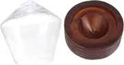 Ciieeo 1 Set Rotation Wine Cup with Wooden Coaster Transparent Whiskey Tasting Glass for Cocktail Parties and Stable Tumbler Design Heat Insulation