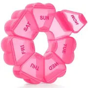 Large Weekly Pill Organizer, Pill Box 7 Day, Daily Vitamin Case Large Capacit...