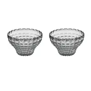 2x Guzzini Tiffany 12cm 300ml Plastic Container Serving Cup Bowl Tableware Grey