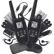 Uniden 2 Watt Handheld Adventure 2-Way Radio Deluxe Pack - Black | UH620-2DLX | Radio
