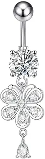 [Generic] 316L Surgical Stainless Steel, zircon navel ring navel nail piercing jewelry (C-2696)