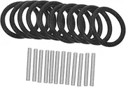 GLEAVI 10 Sets Impact Socket Retainer Rings and Rubber Gasket Replacement for Drive Wrench and Drill Socket Easy Installation for Efficient Use