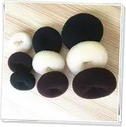 EXQUIMEUBLE 3Pcs Donut Bun Maker Black Hair Styling Tools for Elegant Ballerina Hairstyles Easy to Use Sponge for Dance and Special Occasions