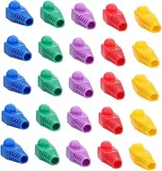 100pcs Cat5/6/7 Cable End Covers Ethernet Cable Connector Cap Wire Cable Protection Cable Management Sleeve Ethernet Cable Guards Boot for Connectors