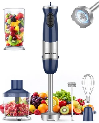 Immersion Blender Handheld 1000W 5 in 1 Corded Stick Hand Blender Kitchen wit...