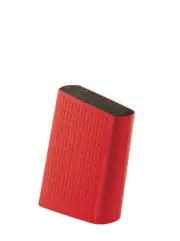 NEW SCANPAN SPECTRUM SOFT TOUCH UNIVERSAL KNIFE BLOCK - RED / BLACK