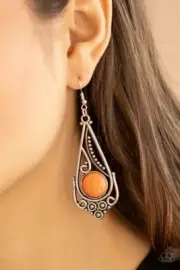 Paparazzi: Canyon Climate - Orange Earrings