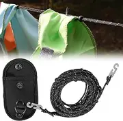 Travel Washing Line - Portable Windproof Clothesline, Easy Fixation, Spring Clips Prevent Clothes from Falling, Perfect for Drying