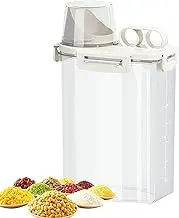 Food Storage Containers with Lids - Food Storage Box with Measuring Cup | Kitchen Sealed Jar, Dry Food Dispenser, Rice and Beans Storage Container Food St