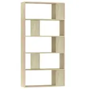 vidaXL Book Cabinet/Room Divider Sonoma Oak Engineered Wood Home Organiser