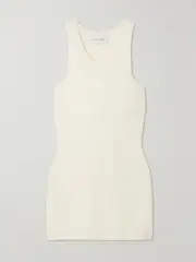 [AZ FACTORY] AZ FACTORY - Mybody Stretch-knit Tank - White - XS XS White