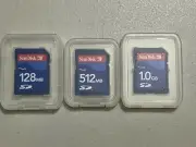 Sandisk Secure Digital SD Memory Card fo Cameras PDA GPS POS Scan 128 512 MB 1GB